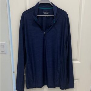 Tommy Bahama Men's NAVY BLUE Active Quarter Zip Pullover-Men’s XL/TG Big/Tall